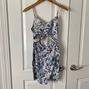 Free people body con dress with cut out front!